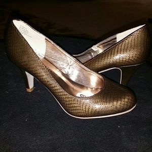 Olive Faux snake skin