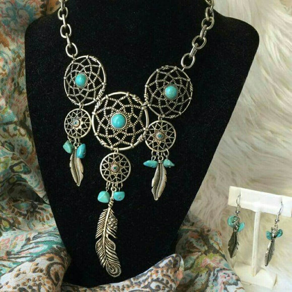 Boho Style Statement Necklace Set - Picture 2 of 2