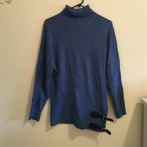 Blue turtle neck sweater