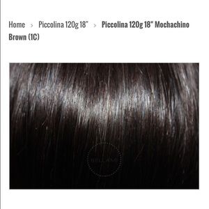 Bellami Piccolina 120g 18" Mochachino Brown hair