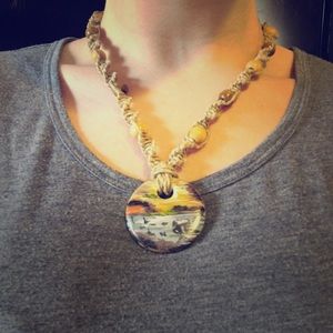 Handmade hemp necklace