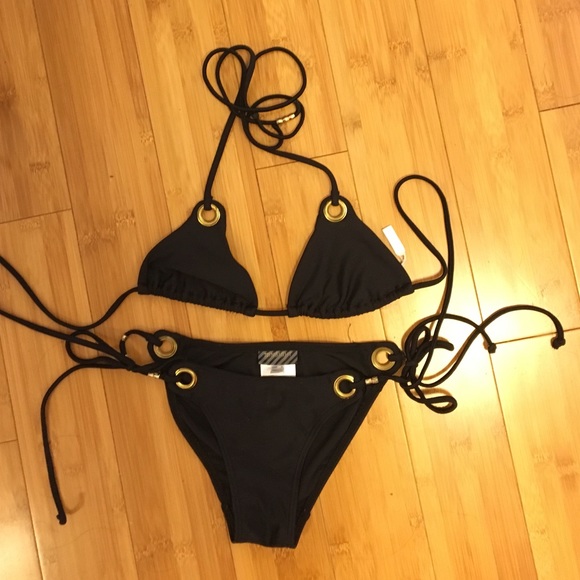 Insight Brand Black Bikini Set Size small