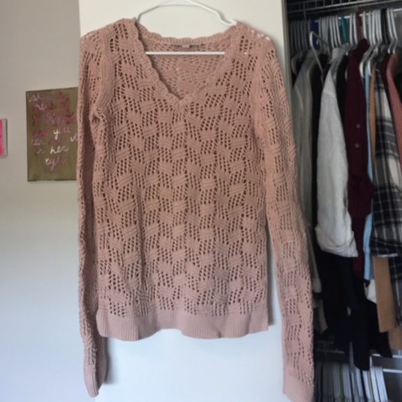 Open knit sweater
