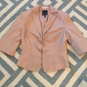 The limited tan short three quarter length blazer