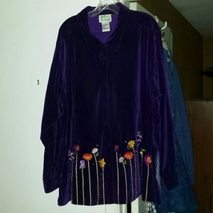 Quacker Factory shirt/light jacket.