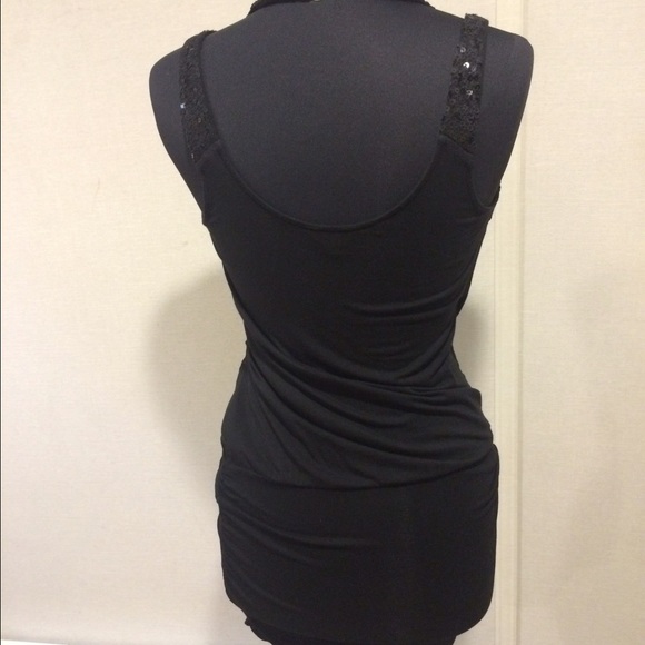 Black GUESS dress with sequin detail. - Picture 3 of 3