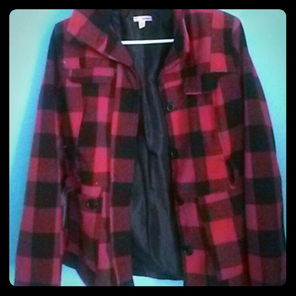 Bongo Coat Flannel Red and Black