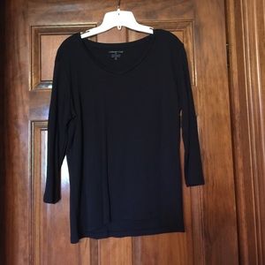 Medium 3/4 sleeve black women's shirt