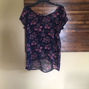 Sheer floral top