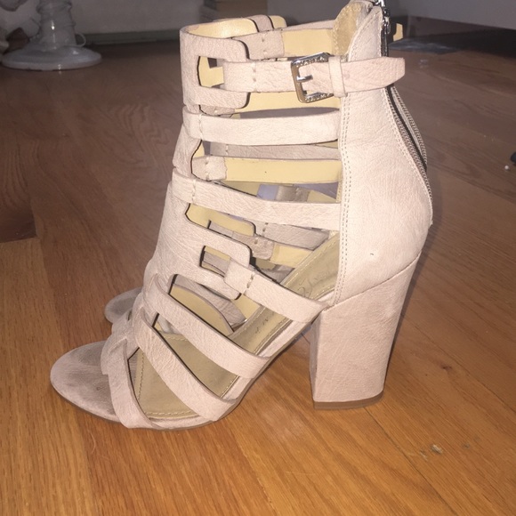 Ivanka Trump nude/taupe heeled sandals size 8
