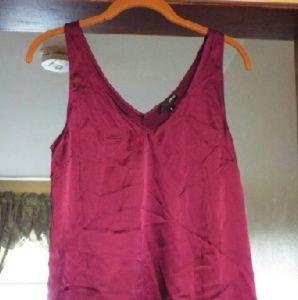 AQUA LUXE Purple Silk Blouse/Top - Size Large