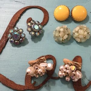 Vintage Clip on Earrings (4) bundle