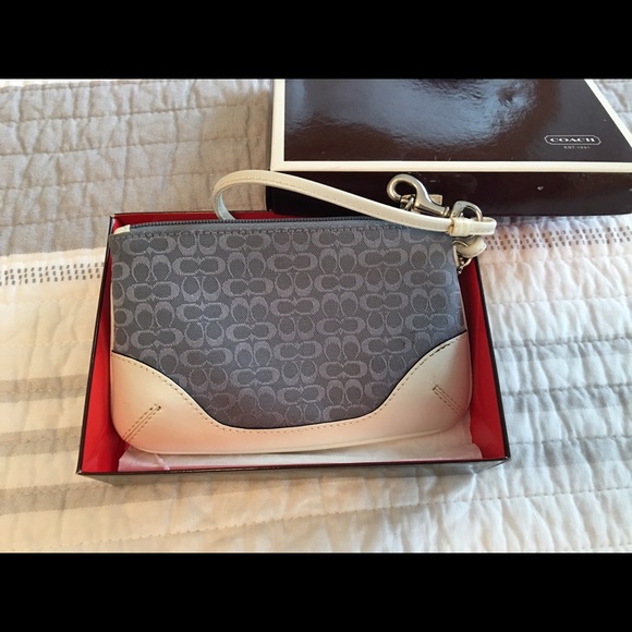 100% Authentic Coach Wristlet - Powder Blue