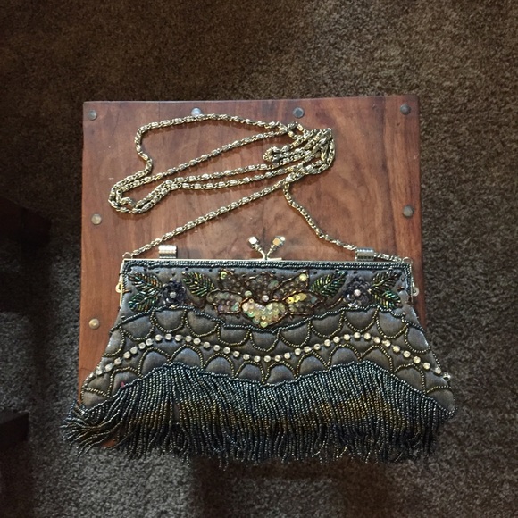 Vintage cross body fringe bag
