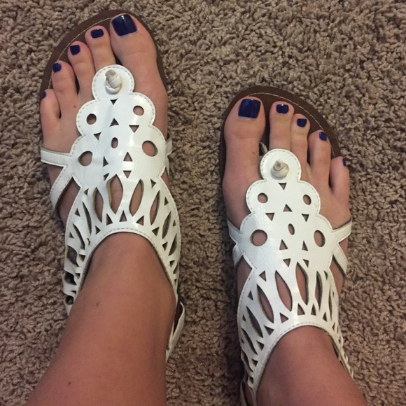 White sandals