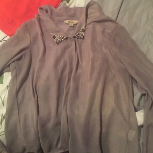 Purple sparkly blouse made by Degree