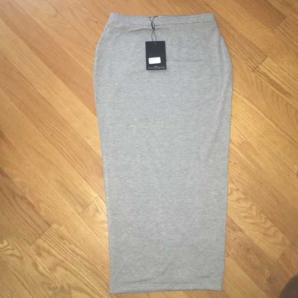 Missguided grey mid skirt size 8