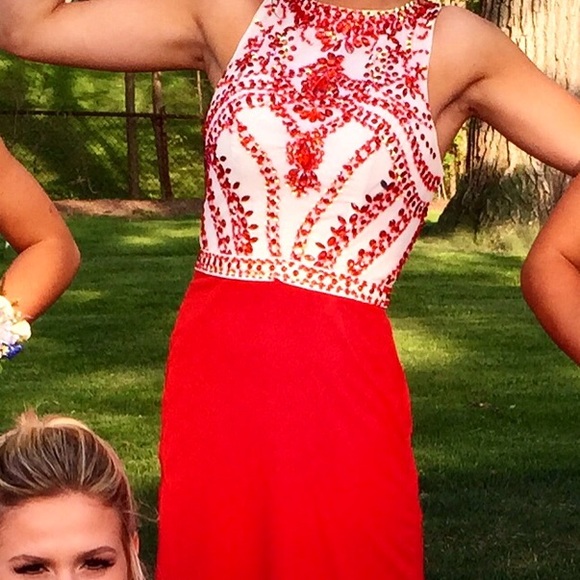 Prom dress, the back mirrors the front design!