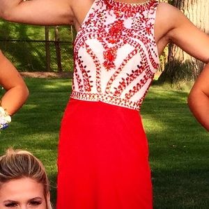 Prom dress, the back mirrors the front design!