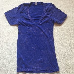 American apparel acid wash deep v tee
