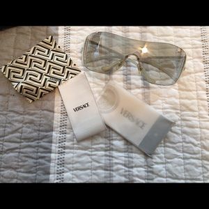 Authentic Versace Sunglasses - white metal frame