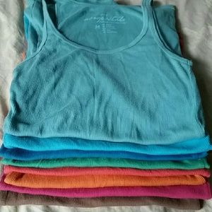 8 Ribbed Tank Tops Bundle