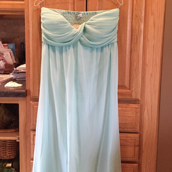 Long strapless dress