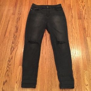 Distressed Black Jeans