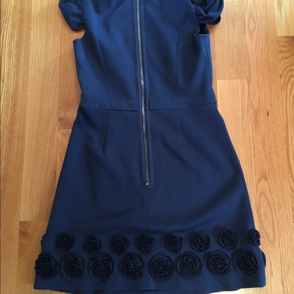 ✨sold ✨ Beautiful Navy Rosette Dress - Picture 2 of 4