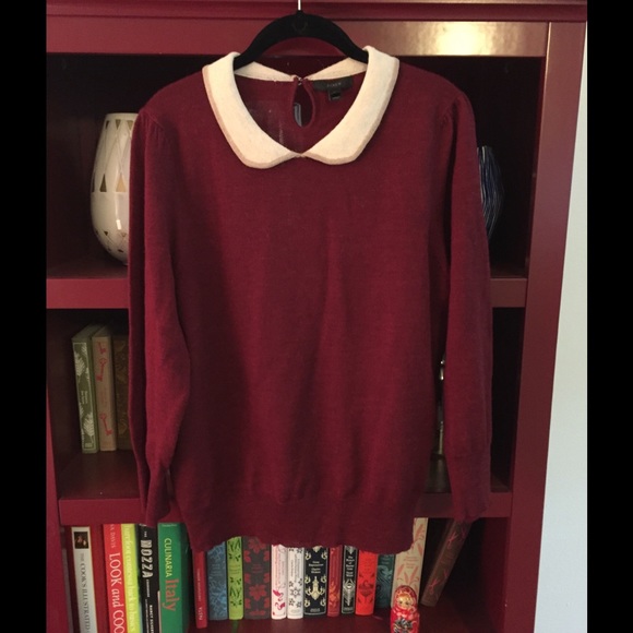 J. Crew Red Peter Pan Collar Sweater (sz. XL)