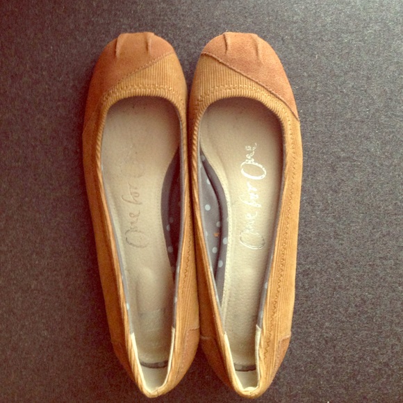 Toms corduroy & suede ballet flats