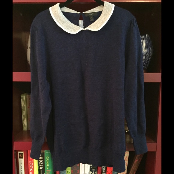 J. Crew Blue Peter Pan Collar Sweater (sz. XL)