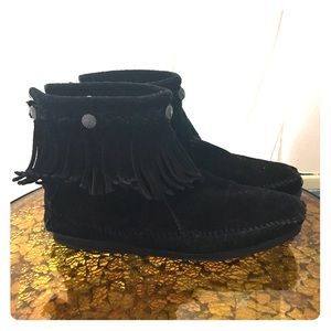 Minnetonka Fringed Moccasin Bootie