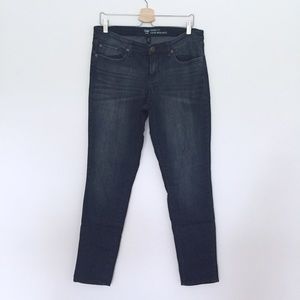 Gap Dark Blue Distressed Skinny Fit Long Jeans