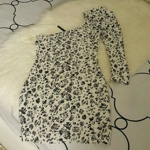 Black and white party dress