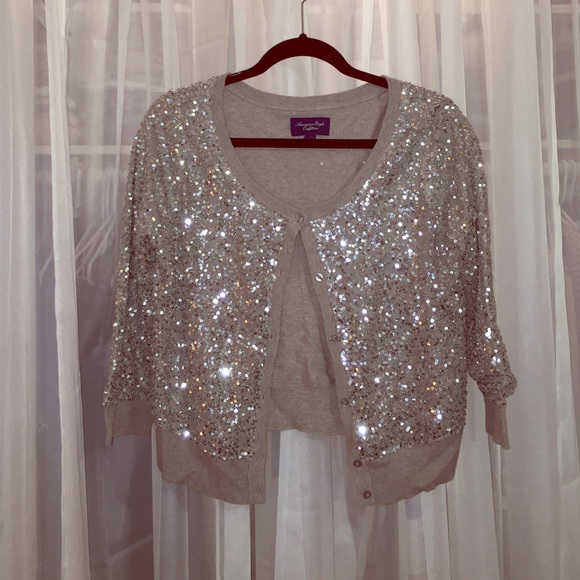 American Eagle Sequins Cardigan