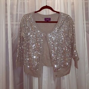 American Eagle Sequins Cardigan