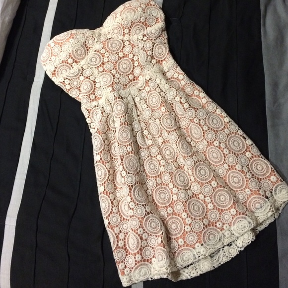 BOGO half off!! Aryn K Strapless Crochet Dress - Picture 3 of 4