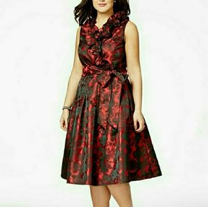 Ruffled Flare and Fit Dress