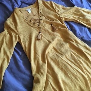 Mustard/Golden Forever 21 dress
