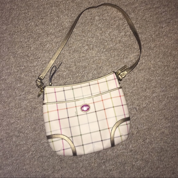 Plaid Coach Crossbody bag