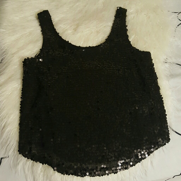 Forever 21 black glitter shirt