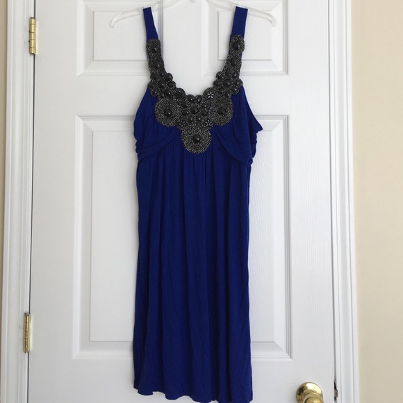 Charming Charlie Dresses & Skirts - Charming Charlie royal blue embellished dress