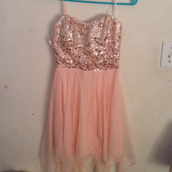 Sparkly nude pink dress