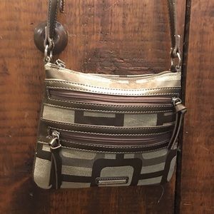 Cross body or over the shoulder hand bag.