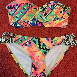 Retro neon bathing suit