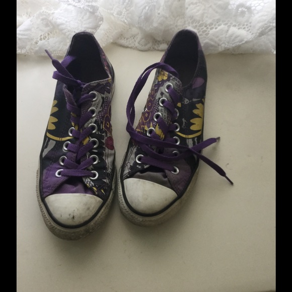 Slightly worn Batman Converse