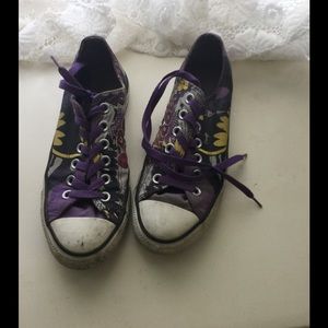 Slightly worn Batman Converse