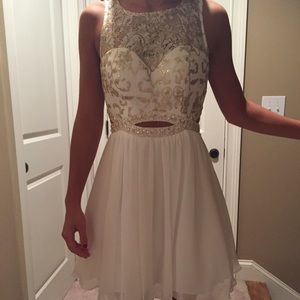 White Semi-formal/homecoming dress!!