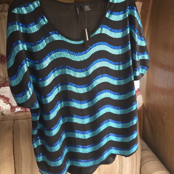 New Directions sequin shirt
